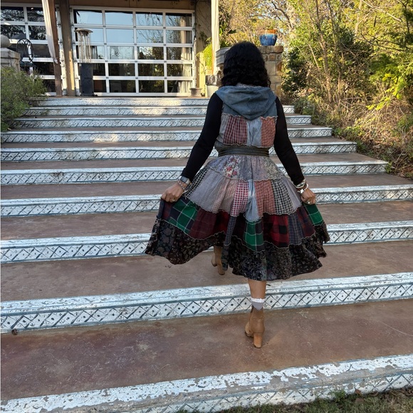 Bohemian Patchwork Midi Dress - Picture 4 of 7